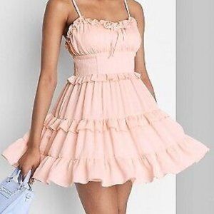Pink Bow Babydoll Dress
